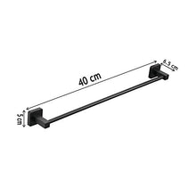Porta asciugamano da bagno/cucina accessori portasciugamani Hanger 40 cm in acciaio INOX nero pittura Leekayer