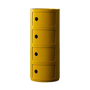 YLKCU Comodini 4 Livelli Creativo Rotondo Multistrato tavolino da caffè Comodino Camera da Letto mensola di immagazzinaggio Comodino Soggiorno Armadio Laterale Balcone armadietto Decorativo, Zenzero