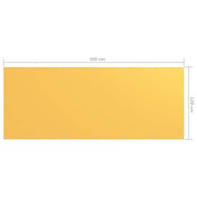 vidaXL Paravento Balcone Giallo 120x300 cm in Tessuto Oxford