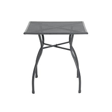 Greemotion 416395 Tavolo Tavolino Toulouse Quadrato da Giardino in Metallo, 70 x 70 cm, Acciaio, Grigio, 70x70x74 cm