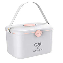 MYHZH Medicina Box, con Scomparti, cassetti e Portatile Maniglia/Blocco prescrizione Pillola Custodia da Viaggio/Family First Aid Kit/Drug dell'organizzatore di immagazzinaggio