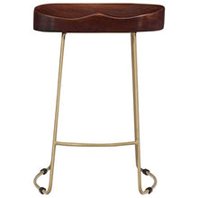 Sgabelli da Bar Gavin 2 Pezzi Sgabelli da Bar Sedie da Cucina 46x38x52 cm Legno con Barra d'Acciaio