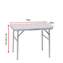 WOLTU CPT8131ws Tavolo da Campeggio Picnic Giardino Pieghevole Portatile Altezza Regolabile in MDF