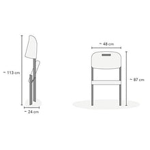 Park Alley PA-4970 Set Sedie Pieghevoli HDPE, Bianco, 24 x 48 x 87 cm