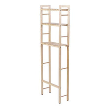 Mensola per Toilette, 3 Ripiani Scaffale Aperto per Bagno, Salvaspazio per Bagno, Scaffale WC Sopra WC, Scaffale per Lavatrice Mobile WC in Legno, 50 x 20 x 154 cm