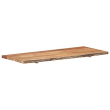 FAMIROSA Piano per Lavabo Bagno in Massello di Acacia 140x55x3,8 cm