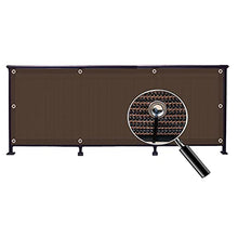 JIANFEI 99% Balcone Frangivista Telo Privacy, Crittografia All'aperto HDPE Anti-UV Schermo, Giardino Recinzione A Prova di Vento Copertina, Personalizzabile (Color : Brown, Size : 2x5m)