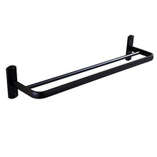 WHSS. Portasciugamani Bagno Nero Doppio Portasciugamani Portasciugamani in Alluminio Appeso Bar Europeo Doppio Palo Hardware Hotel Accessori Bagno
