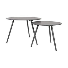 Gartentraum Tavolino Grigio in Acciaio per Salotto - Moderna Grey / 35x45cm (HxDm)