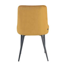 Damiware Bella - Sedia di design, per soggiorno, sala da pranzo, ufficio, con rivestimento in tessuto, colore: giallo ocra