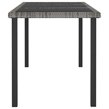 FAMIROSA Tavolo da Pranzo da Giardino Grigio 180x70x73 cm in Polyrattan