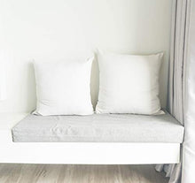 ilauke Cuscino Imbottitura per Divano, Confezione da Combinazione di 40 x 40 cm e 50 x 50 cm, in Cotone e Poliestere di Puro Bianco, Morbido per Casa Ufficio, Divano Sedia Letto, 4 Pezzi