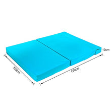 Futon Z - Divano letto matrimoniale pieghevole per adulti e bambini con rivestimento rimovibile con cerniera (cielo)
