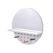 N/Z Arredamento per la casa Specchio per Bagno a Parete Nordico con Specchio per Trucco a Parete con Gancio per mensola