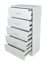 SAMIRA Cassettiera Moderna in Legno MDF Laccato Bianco - Mobile d'arredo settimino MOD. Eros