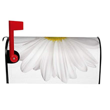 Copre cassetta delle lettere magnetiche con margherite bianche, design unico, per giardino, giardino, cortile, dimensioni standard, 53 x 45 cm