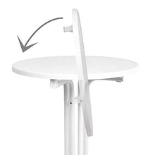 Beautissu Sylt Gastro Tavolo Alto Pieghevole Ø 70 cm Tavolo Bar Esterno Bianco - Tavolino da Bar o da Cucina Rotondo per bistrot e Pub - Tavolo da Giardino - Resistente al Calore e ai Graffi