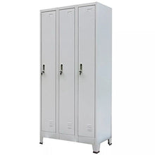 XINGLIEU Questo Armadio con 3 Armadietti in Acciaio 90 x 45 x 180 cm Grigio.Design Elegante e Semplice,Alta Qualita