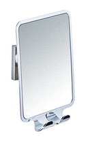 WENKO Vacuum-Loc® specchio da parete Quadro, ABS, 14 x 19.5 x 8 cm, Lucido