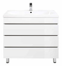 Mobile bagno a terra Talis 70 bianco lucido , 3 cassetti senza maniglie