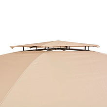 Festnight Gazebo Padiglione Esagonale con Tende Beige Richiudibile Telaio in Acciaio Verniciato da Giardino/Patio/Prato per Esterni 360x265 cm