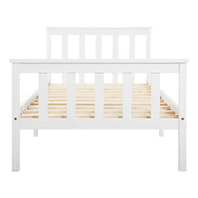 WGYDREAM Letto Letto Singolo Bianco Singolo Solido Telaio Letto in Legno Massello Base con 2 Testiera per Grande Spazio di Archiviazione per Adulti, 90 X 190 Cm