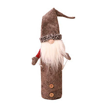 Amosfun Christmas Wine Bottle Cover Gnomes Wine Bottle Decorations Christmas Party Favors Supplies Gifts Grey