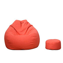 MIMI KING Divano a Sacco con poggiapiedi, Design Portatile per lavarsi in Lavatrice,Watermelonred,S