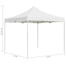 Tidyard Gazebo Pieghevole Professionale Alluminio Crema/Antracite,Gazebo da Giardino,Gazebo Esterno 2x2 m
