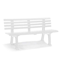 Panca di Esterno in plastica – A 9 Lame – Larghezza 1500 mm, verde schiuma – Panca Panca di Esterno Panca in plastica banchi banchi di Esterno banchi in plastica