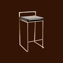 YS Sgabello da Bar per Trucco da Hotel per il Tempo Libero Multifunzionale per la Casa Multifunzionale Creativa in Ferro,Nero,42 * 38 * 70 cm