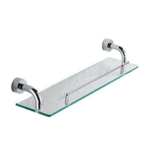Mensola in Vetro Mensola Portaoggetti Bagno Mensola 1 Ripiano in Vetro Temperato Mensola Doccia Rettangolare Cromata in Rame Antiruggine a Parete
