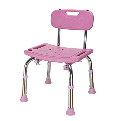 MGMDIAN Poltrona da Bagno per Donne Incinte - Sgabello da Bagno Sgabello da Bagno in plastica - Schienale Quadrato per Sedia da Doccia con Schienale Accessori da Bagno