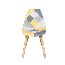 Uderkiny Set di 4 sedie Sedia da Pranzo Patchwork Sedia in Stile Nordico per Cucina Sala da Pranzo Soggiorno e Ristorante (Giallo)