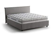 Talamo Italia Letto Anna matrimoniale con contenitore sfoderabile, Made in Italy Grigio con Materasso, cm 160 x 200