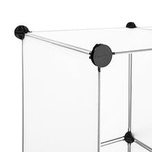 Finether - Armadio Composto da 16 Cubi per Facilitare l'Organizzazione di Oggetti, Vestiti, Scarpe, Giocattoli, Libri, Prodotti Alimentari - Colore: Bianco
