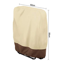 Copertura per sedie pieghevoli per esterni,190T tessuto impermeabile oxford lettino da giardino 93 x 82 cm - Beige