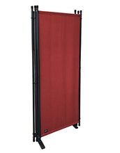 QUICK STAR Paravento da Giardino 340 x 165 cm 6 parti pieghevole Divisorio in Tessuto Balcone Protezione della Privacy Rosso-Arancio