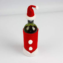 Amosfun Coperchio per Bottiglia di Babbo Natale con Cappello Borsa per Bottiglia di Vino Regalo per FESTIVITÀ Natalizie centrotavola Decorazioni per la tavola Regali per Ornamento