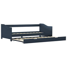 BIGTO - Divano letto estraibile, in legno di pino massello, 90 x 200 cm, colore: Grigio