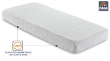 Casatex | Coprimaterasso Singolo Elasticizzato in Spugna, a Cappuccio con Angoli ed Elastici | Decorazione Jacquard a Margherite