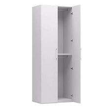 Dmora Armadio Guardaroba, Bianco, 2 ANTE