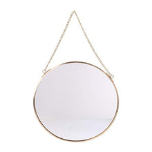 gszfsm001 - Specchio da parete rotondo in oro per toeletta, specchio da trucco, decorazione da bagno, specchio sospeso rotondo