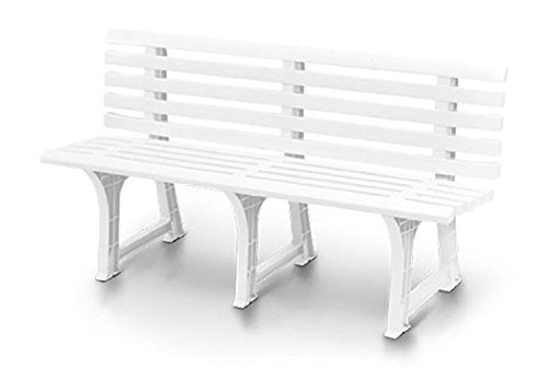 DIMAPLAST PANCHINA Panca 3 POSTI in Resina Bianca Isotta Giardino CASA TERRAZZO 000519