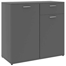 XHCP Credenza, Comodino, Comodino, cassettiera per la casa Soggiorno Camera da Letto Bianco Lucido 80x36x75 cm truciolare