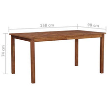 FAMIROSA Tavolo da Giardino 150x90x74 cm in Massello di Acacia