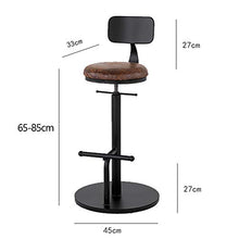 Pub Altezza Bar Stools con Schiena,Tavolo da Bar in Ferro Battuto E Sedia Retro Industria Armless Modern Kitchen High Dining Sedie con Gambe in Metallo Imbottito