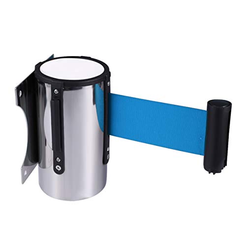TOYANDONA Barriera Anti-Folla con Barriera Retrattile per Montanti di Sicurezza con Barriera Antinfortunistica con Sistema Frenante Sicuro per Hotel con Centro Commerciale Aeroporto 5 M Blu