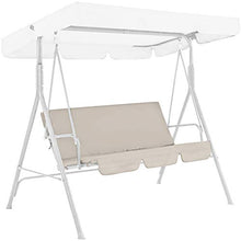 DERCLIVE - Coprisedile per dondolo da giardino a 3 posti, impermeabile, 150 x 110 x 10 cm