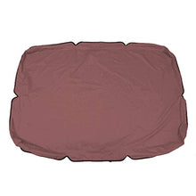 aixu Esterno Giardino Patio Altalena Parasole Copertura Baldacchino Sedile Copertura Superiore Parasole Marrone A Tre Posti 190 * 132 * 15 Cm